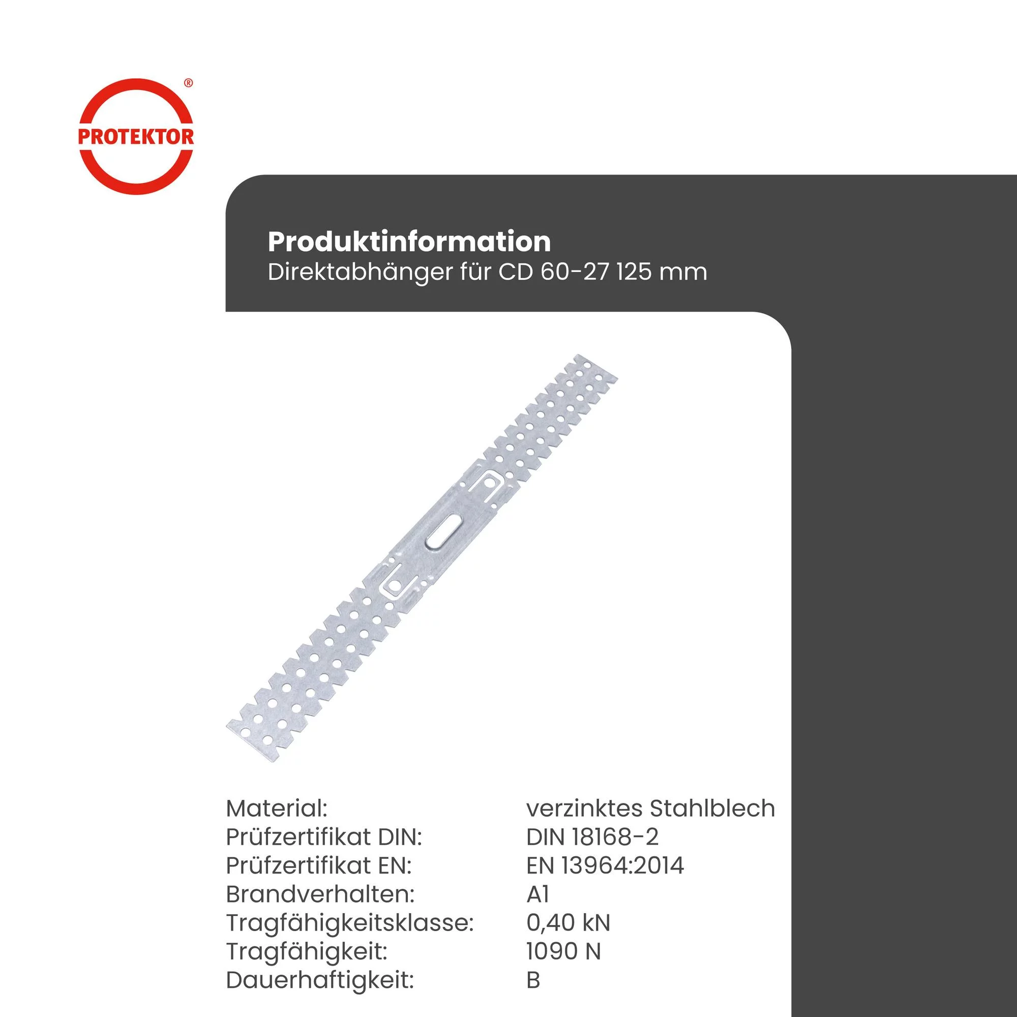 direktabhaenger-flach-fuer-cd-profil-60/27-100-stueck.-125-mm-silber