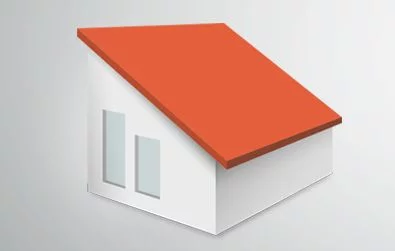 Grafik: Haus mit Pultdach