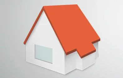 Grafik: Haus mit Schleppdach